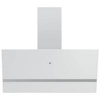 Dunstabzugshaube Respekta Hera BxHxT: 89,5x74,2-109,2x38,5 cm - Weiß, Trend, Glas/Metall (89,5/74,2-109,2/38,5cm) - Respekta