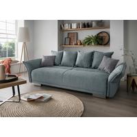 Bigsofa Pera, Mintgrün B: 242 cm - Chromfarben/Silberfarben, MODERN, Textil (242/71/90/131cm) - Livetastic