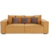 Bigsofa mit Kissen Surf, Webstoff - Taupe/Gelb, MODERN, Holz/Textil (244/62/117cm) - Luca Bessoni