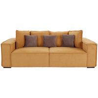 Bigsofa mit Kissen Surf, Webstoff - Taupe/Gelb, MODERN, Holz/Textil (244/62/117cm) - Luca Bessoni