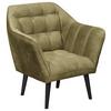 Cocktailsessel Max Olivgrün B: 84 Cm - Schwarz/Olivgrün, MODERN, Holzwerkstoff/Textil (84/87/70cm) - MID.YOU