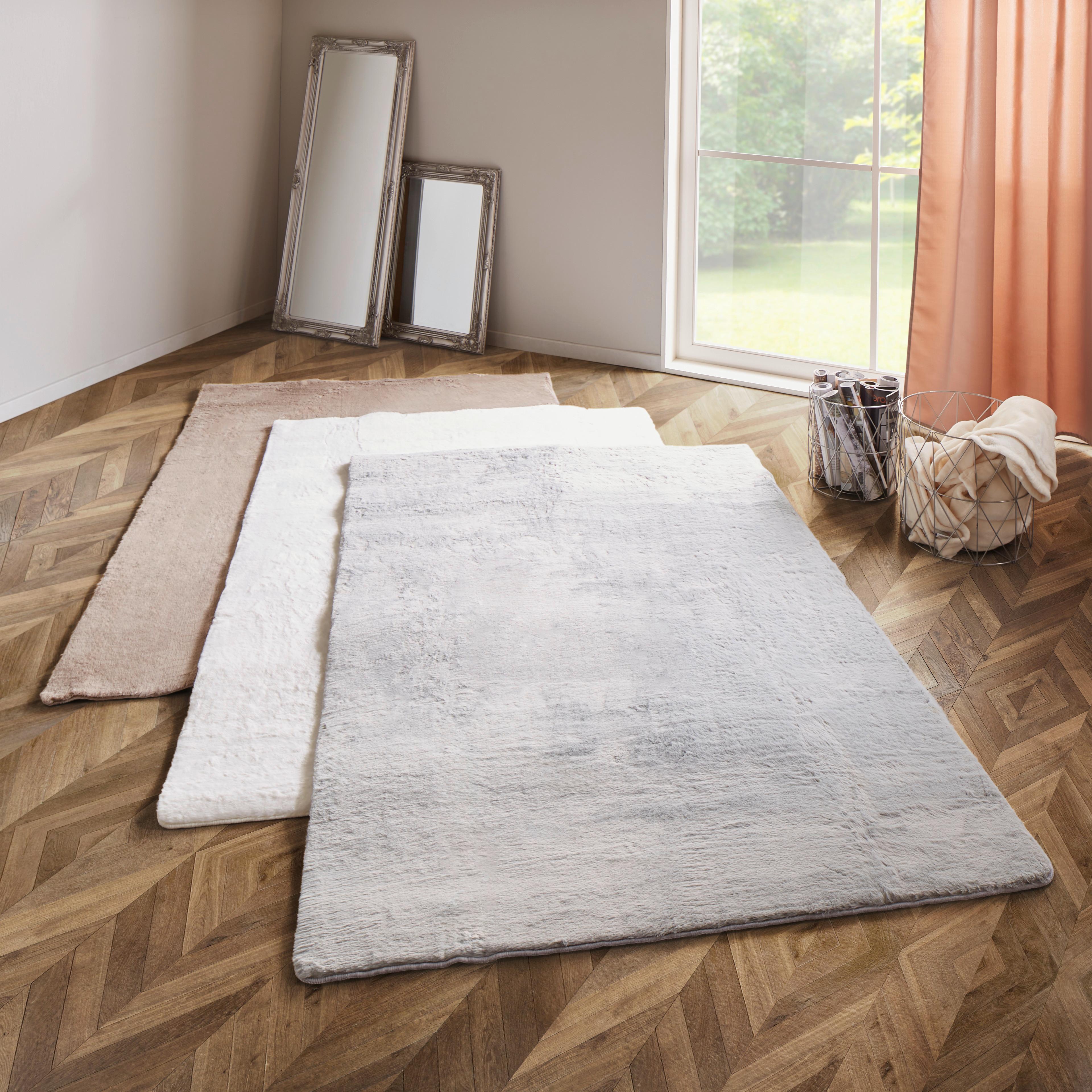 Fellteppich Beige Kosmo 80x150 cm, Webpelz - Beige, MODERN, Textil (80/150cm) - Luca Bessoni