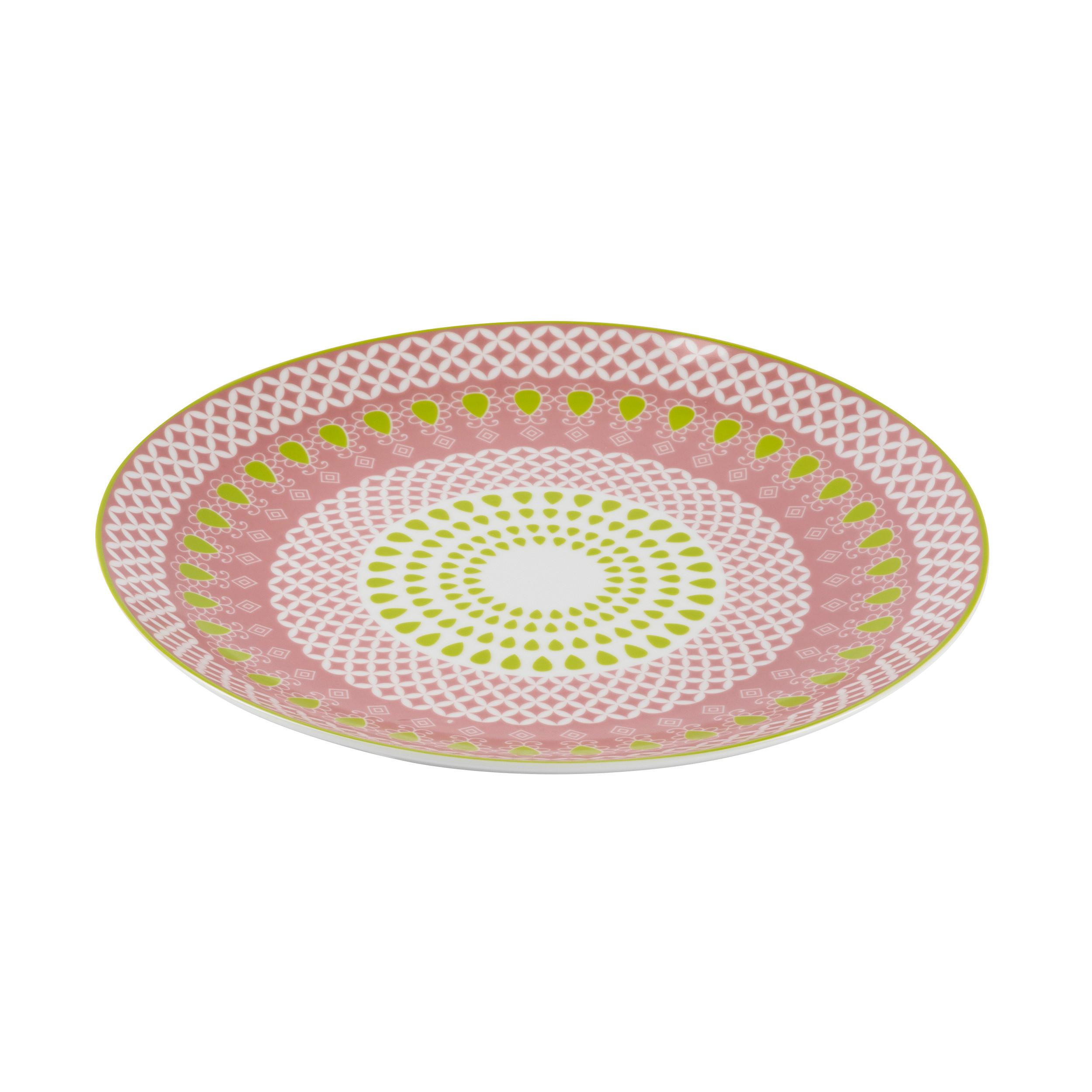 Plytký tanier Maja, Ø: 20cm - zelená/červená, Lifestyle, keramika (20/2,3cm) - Modern Living