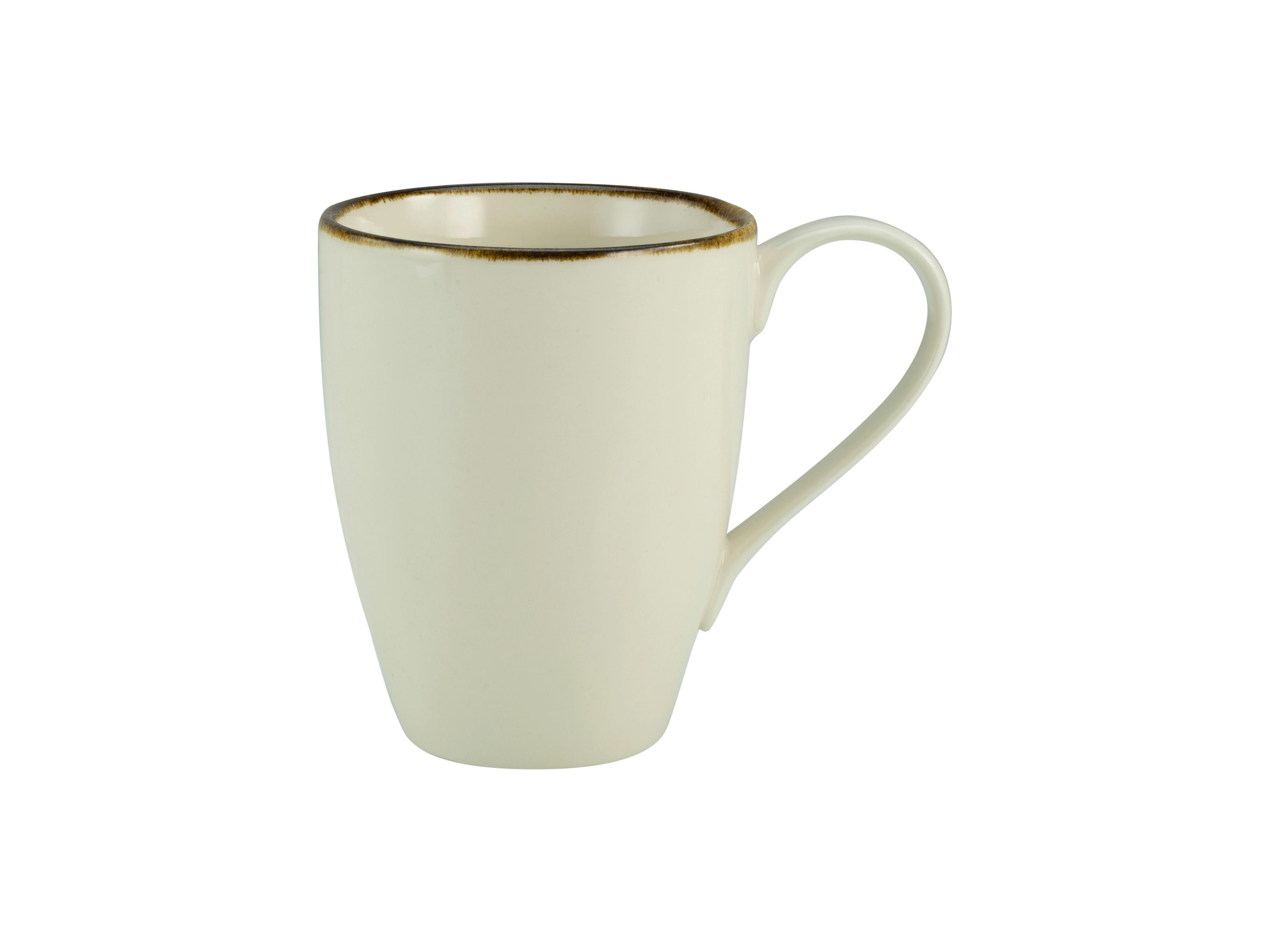Hrnček Na Kávu Linen, 330 Ml - biela/krémová, keramika (13/9/11cm) - Premium Living