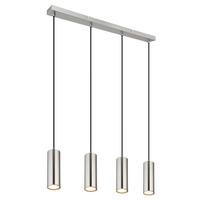 Hängeleuchte H: 120 cm 4-Flammig, Chromfarben - Chromfarben, Design, Metall (65/6/120cm) - Globo