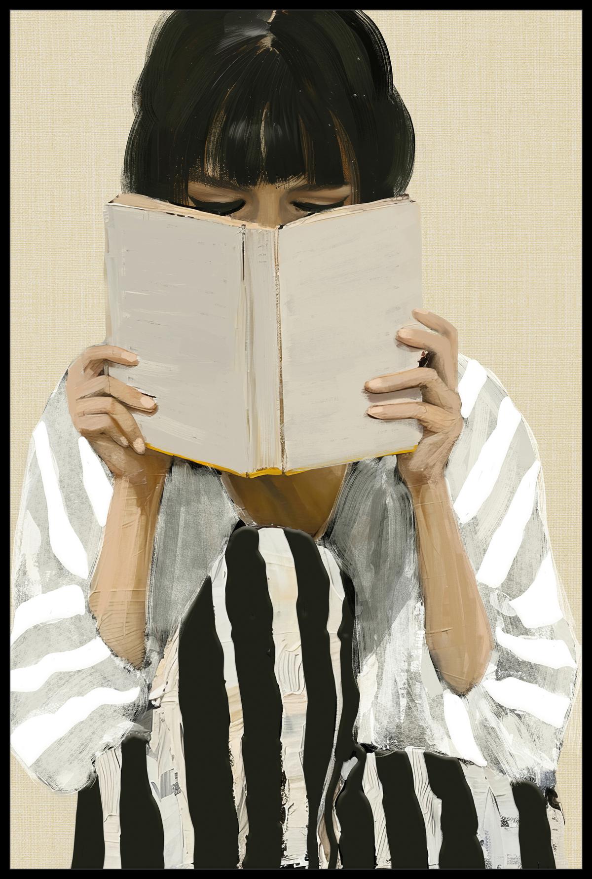 Obraz na plátně Denise, ca. 60/90cm - bílá/černá, Moderní, kompozitní dřevo/textil (60/90cm) - Premium Living