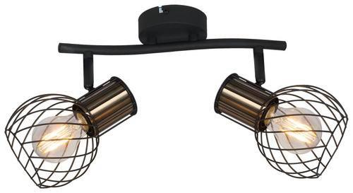 Strahler 54013-2 Argusto - Goldfarben/Schwarz, Trend, Metall (29,6/23/18,5cm) - Globo