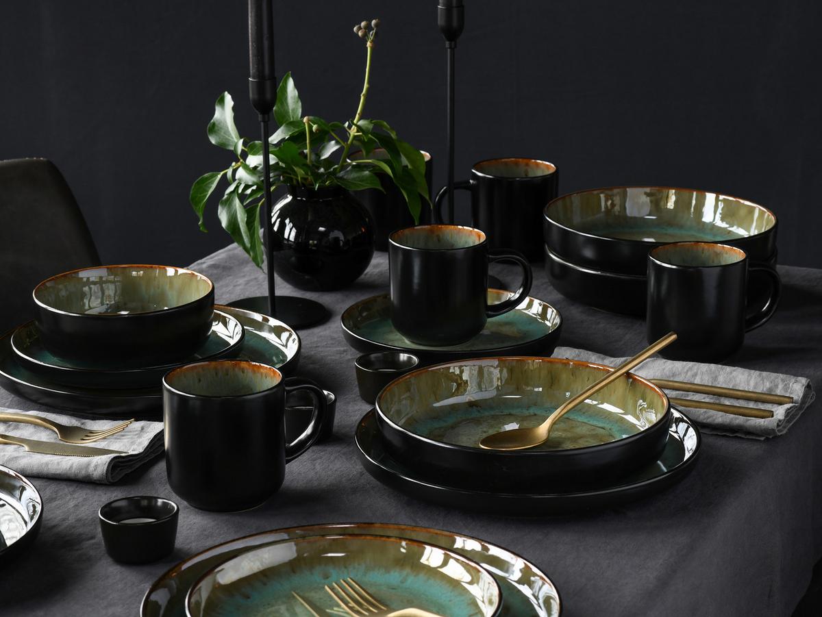 Kombiservice Nordic 30-Teilig Grün - Grün, Trend, Keramik - Creatable