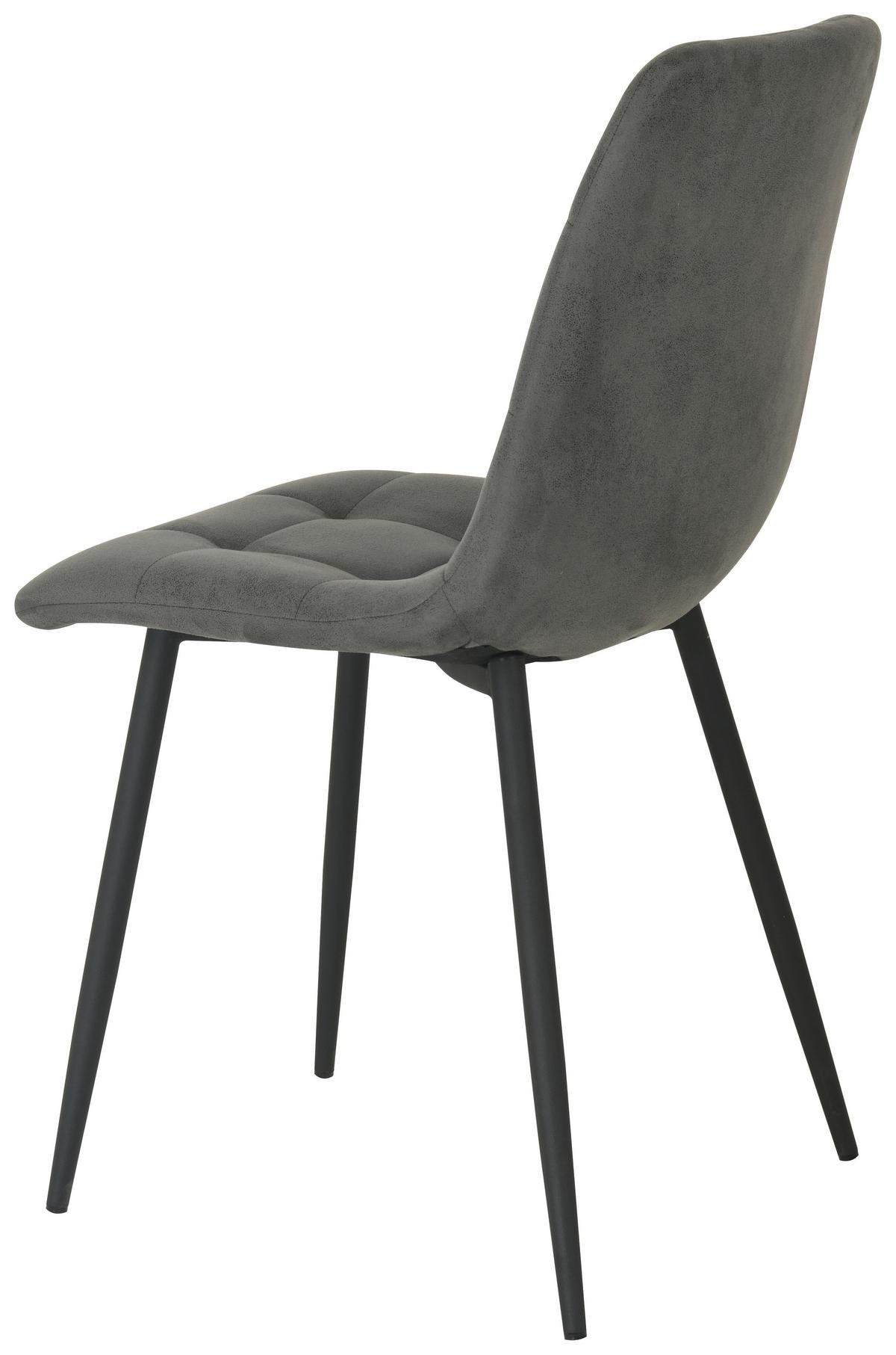 Stolička NINO sivá mikrofáza - čierna/sivá, Modern, kov/drevo (45/88/54,5cm) - Based