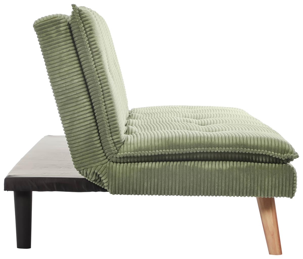 Schlafsofa Passau Grün B: 181 Cm - Schwarz/Naturfarben, Basics, Holz/Textil (181/77cm) - P & B