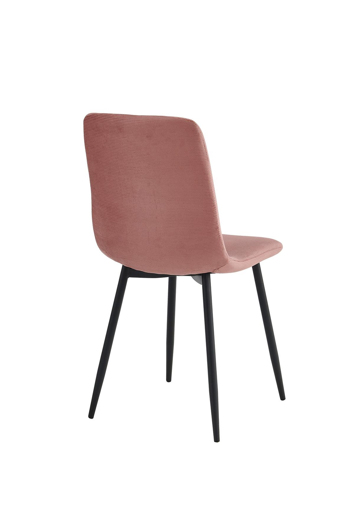 Stuhl-set Leipzig S 2er-Set - Altrosa/Schwarz, MODERN, Textil/Metall (44/92/54cm) - MID.YOU