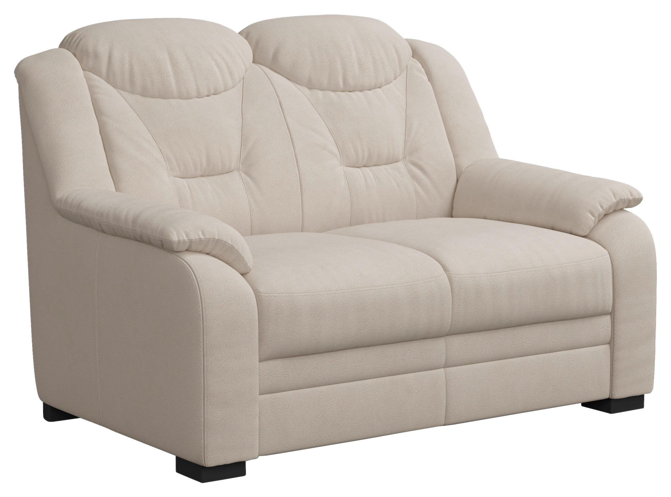 2-Sitzer-Sofa Marcus Beige B: 138 cm - Beige/Schwarz, Basics, Textil (138/99/99cm) - MID.YOU
