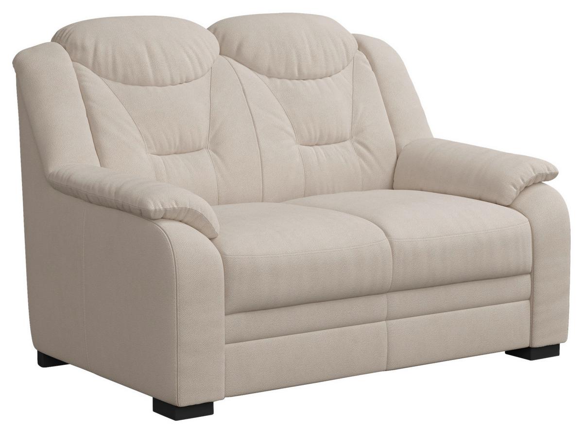 2-Sitzer-Sofa Marcus Beige B: 138 cm - Beige/Schwarz, Basics, Textil (138/99/99cm) - MID.YOU