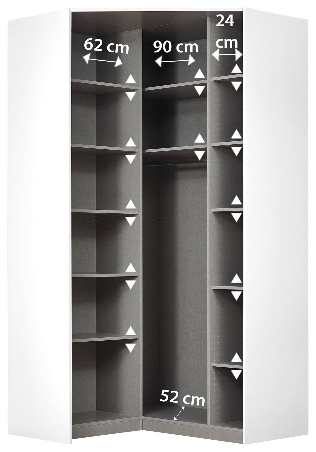 Eckkleiderschrank Alabama Eiche Dekor B: 117 Cm - Eiche Artisan, MODERN, Holzwerkstoff (117/229/117cm) - Rauch Möbel