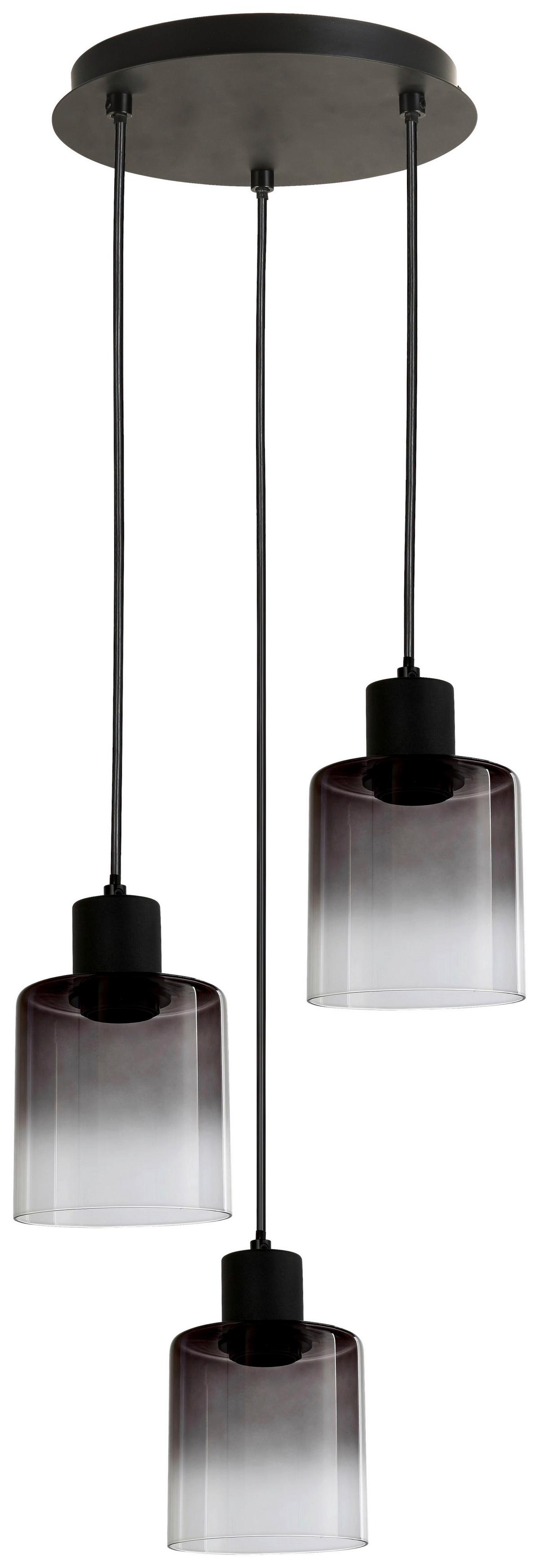 ZÁVĚSNÉ SVÍTIDLO ESTELLE - černá, Moderní, kov/sklo (29/120cm) - Mömax