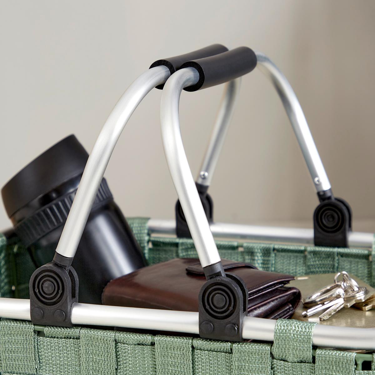 Bevásárlókosár Gina - zöld, Konventionell, műanyag/fém (41/29/21cm) - Ondega