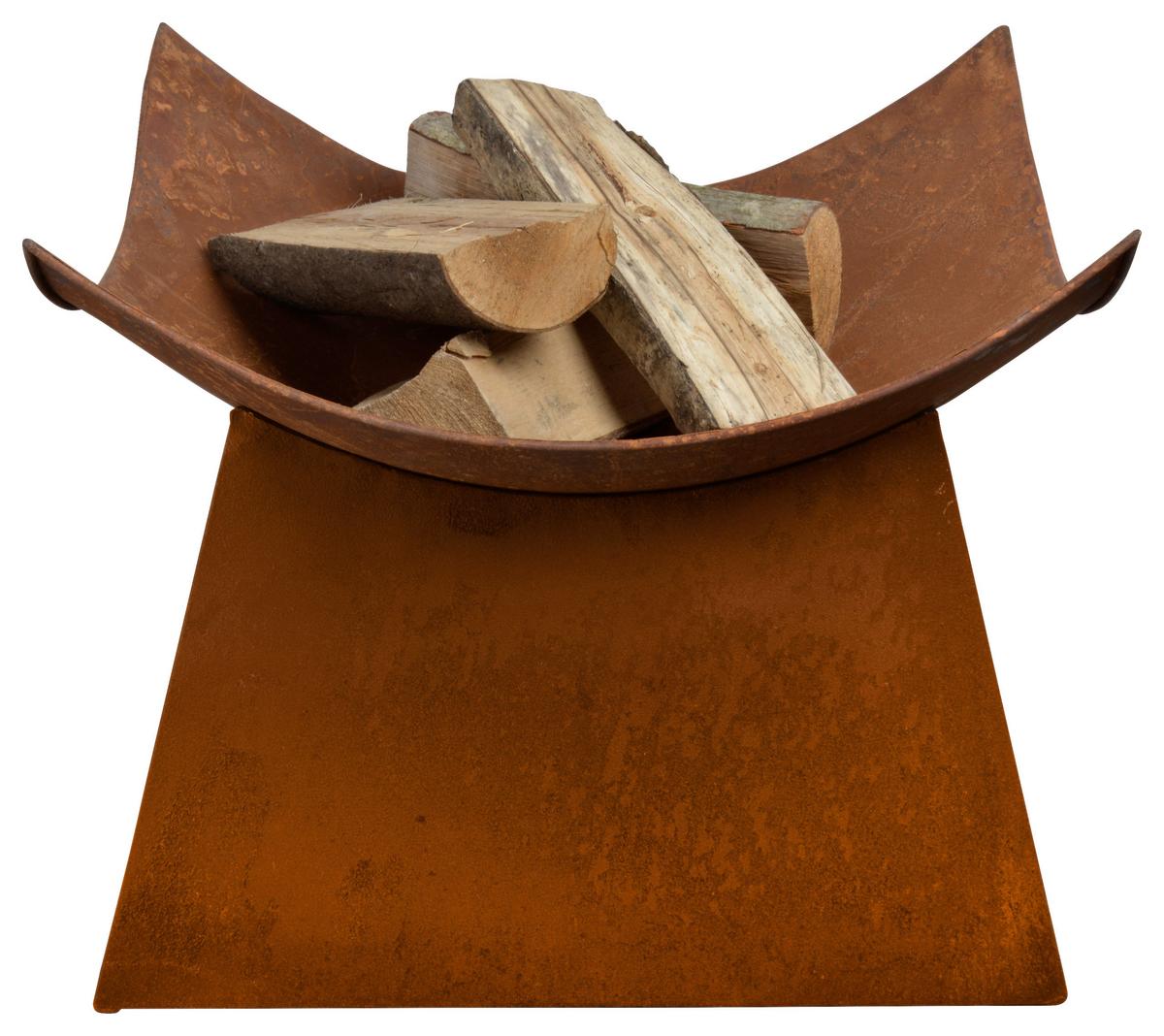 FEUERSCHALE SAM - Cognac, MODERN, Metall (49/49/38.5cm)