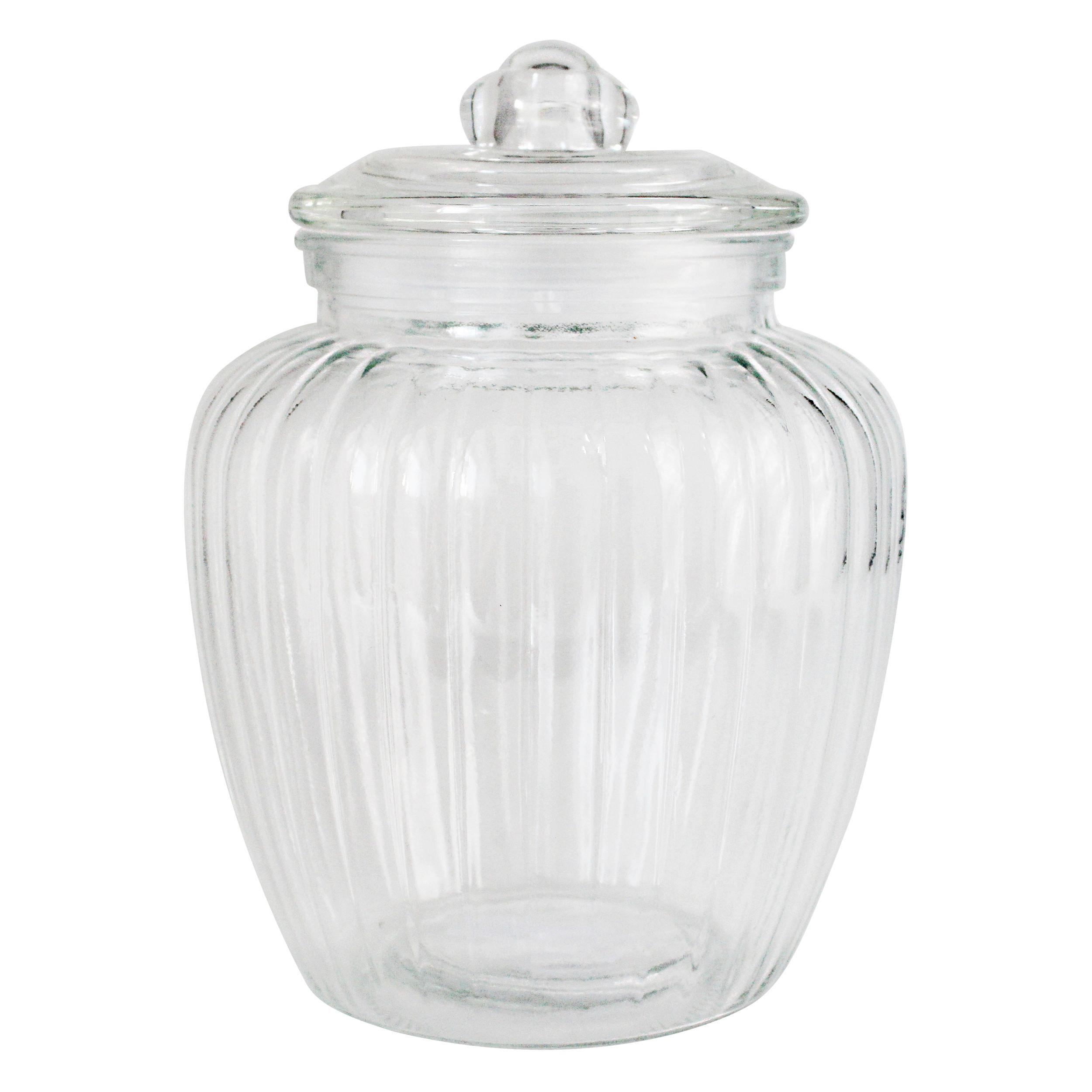 Vorratsglas Zoe - Klar/Weiß, KONVENTIONELL, Glas/Kunststoff (15,2/15,2/20,5cm) - James Wood