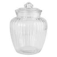 Vorratsglas Zoe - Klar/Weiß, KONVENTIONELL, Glas/Kunststoff (15,2/15,2/20,5cm) - James Wood