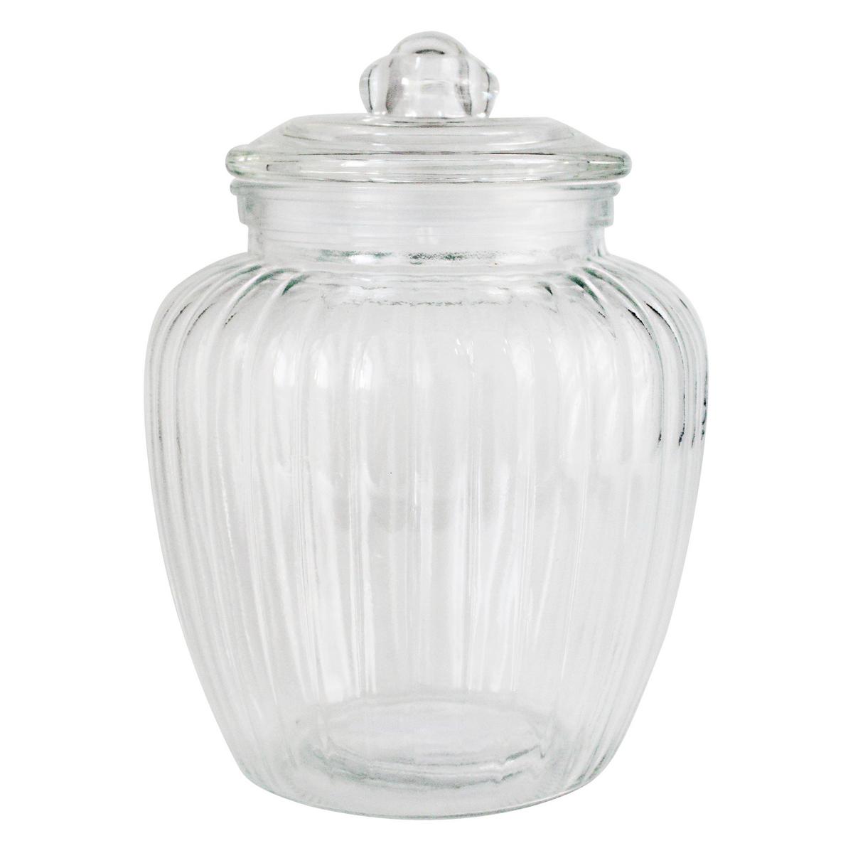 Vorratsglas Zoe - Klar/Weiß, KONVENTIONELL, Glas/Kunststoff (15,2/15,2/20,5cm) - James Wood