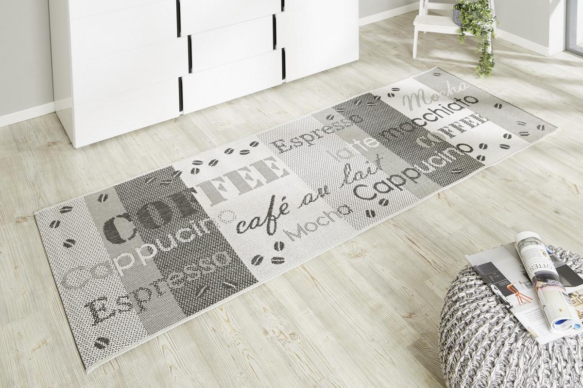 Konyhai Futószőnyeg Coffee Kb. 80/200cm - ezüst/antracit, Basics, textil (80/200cm) - James Wood