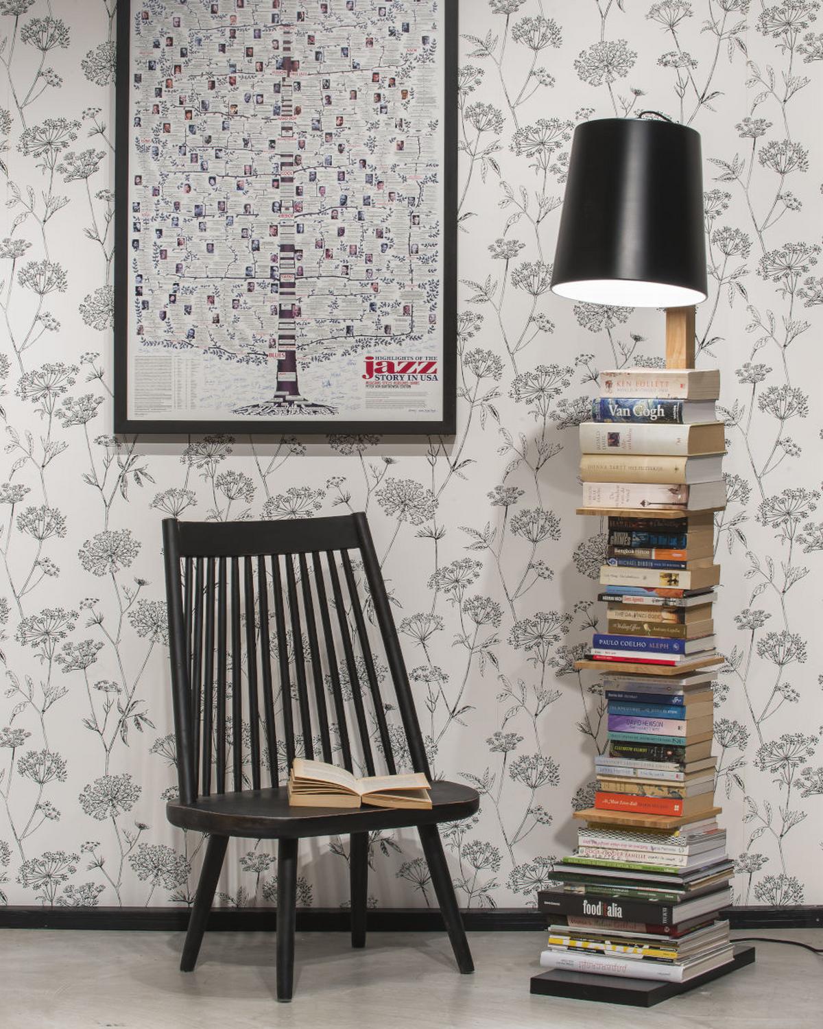 Stehlampe Holz Cambridge Dimmbar Schwarz/braun - Schwarz, Design, Holz/Metall (30/168/49cm) - It's about Romi