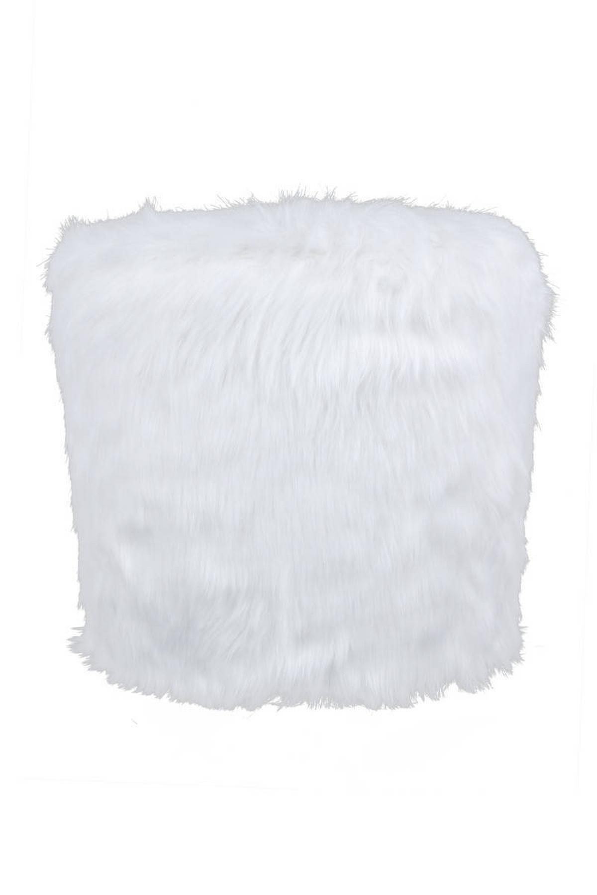 Kinderstuhl Gepolstert Mit Kunstfell-Bezug - Weiß, Basics, Holz/Kunststoff (47/45/47cm) - Kayoom