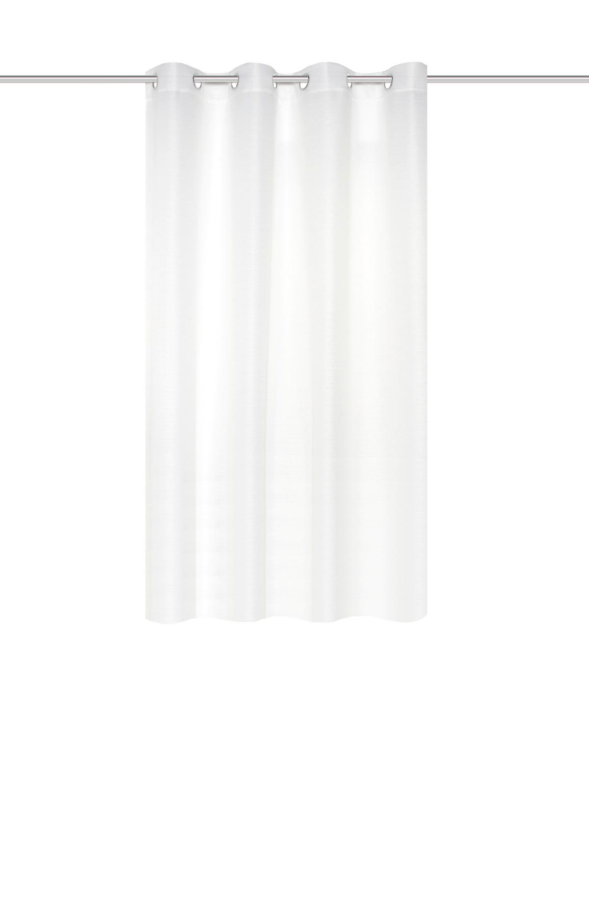 Ösenvorhang Benoga - Weiß, Basics, Textil (135cm)