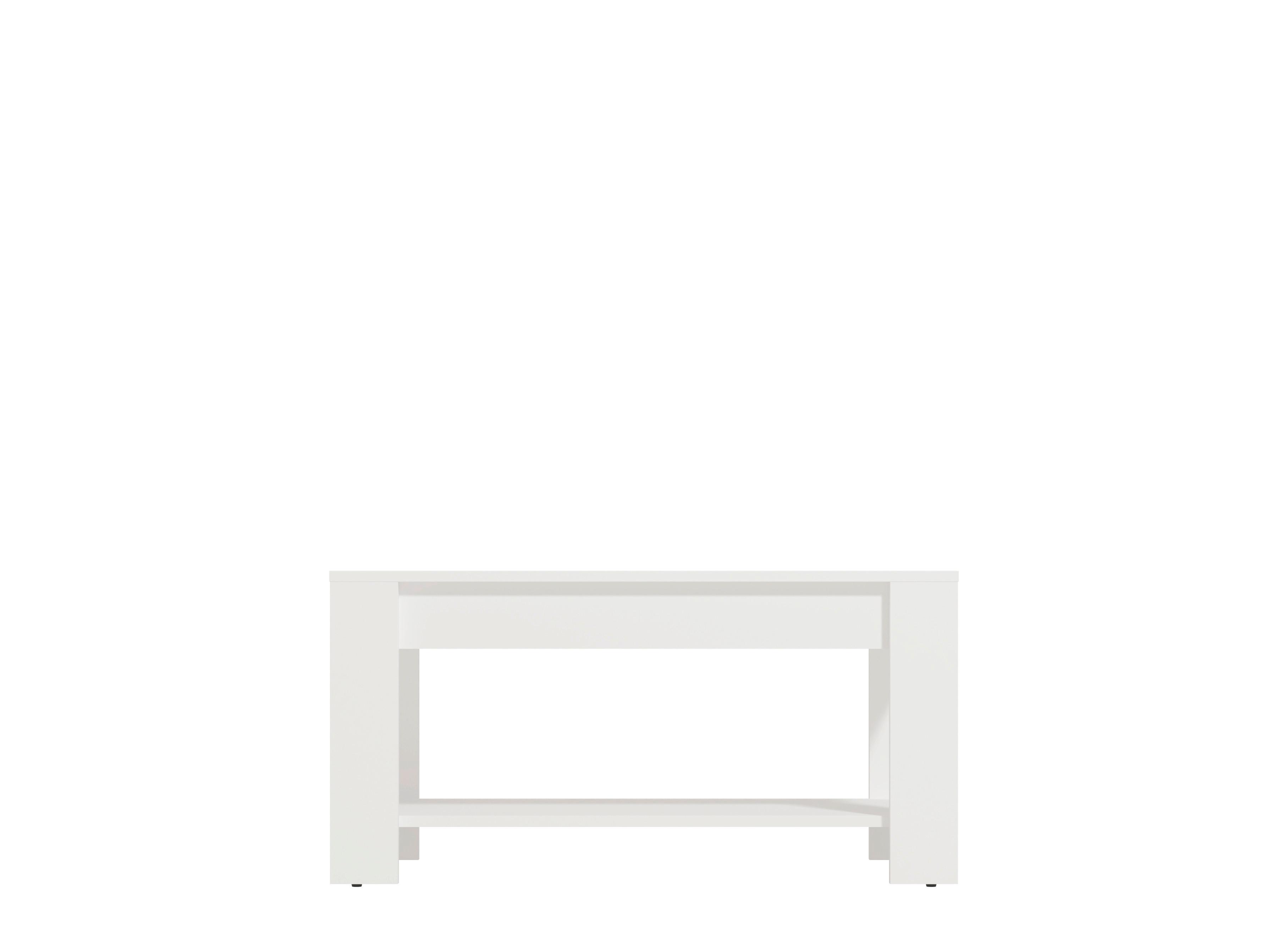 Dohányzóasztal Clent - fehér, Modern, faalapú anyag (90/45,5/49,5cm)