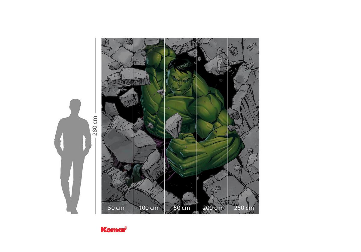 Fototapete Hulk Breaker - Schwarz/Weiß, Trend, Textil (250/280cm)