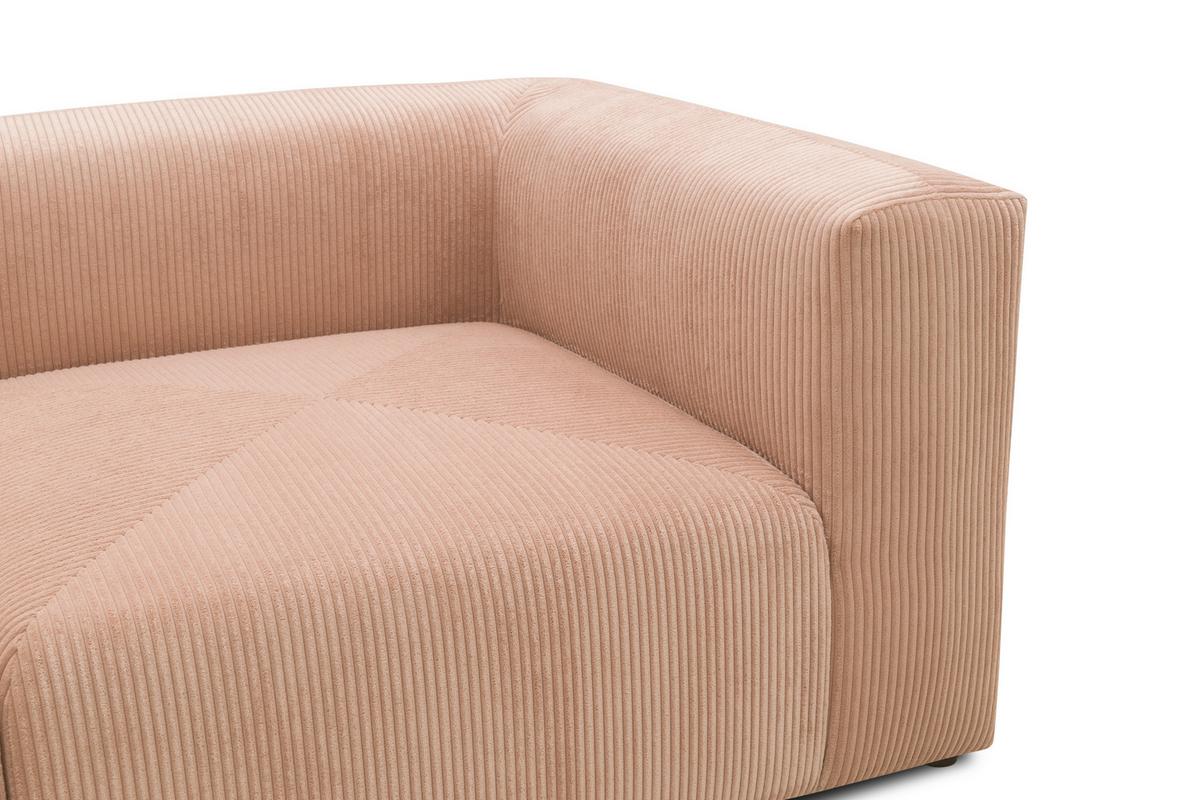 Sofaelement Rosa, Roségold B: 108 cm - Roségold/Schwarz, Design, Textil (108/69/108cm) - MID.YOU