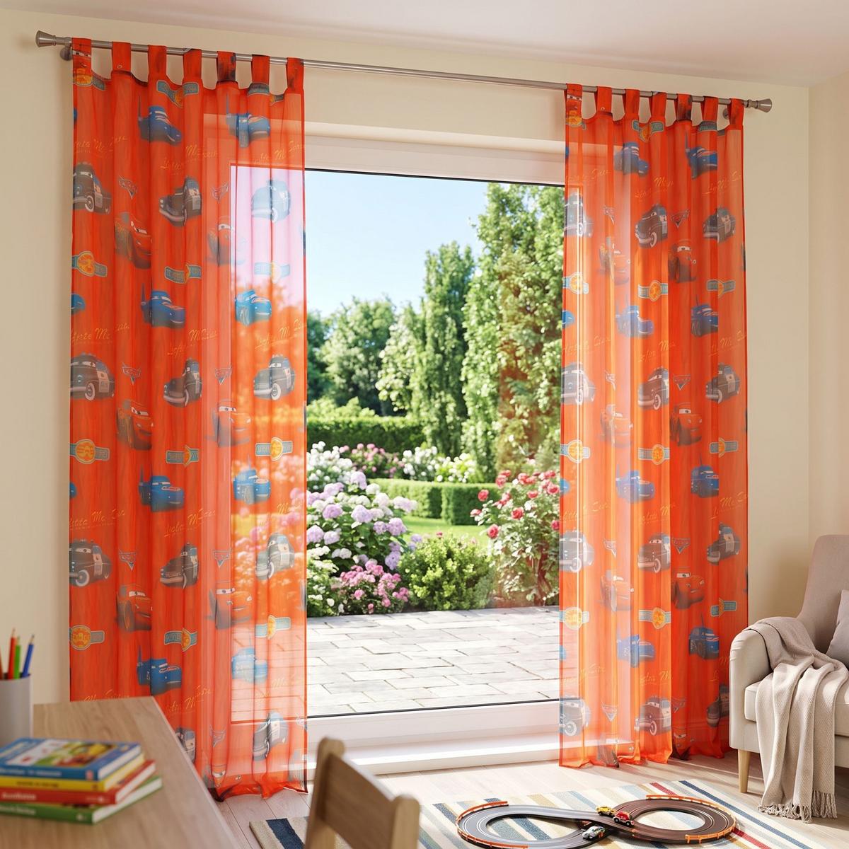 Vorhang mit Schlaufen Cars 140x250 cm - Rot, LIFESTYLE, Textil (140/250cm) - Disney