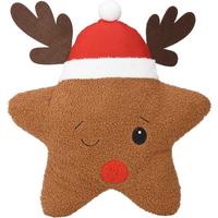 DEKORAČNÍ POLŠTÁŘ REINDEER IN STAR - hnědá, Basics, textil (38/43cm)