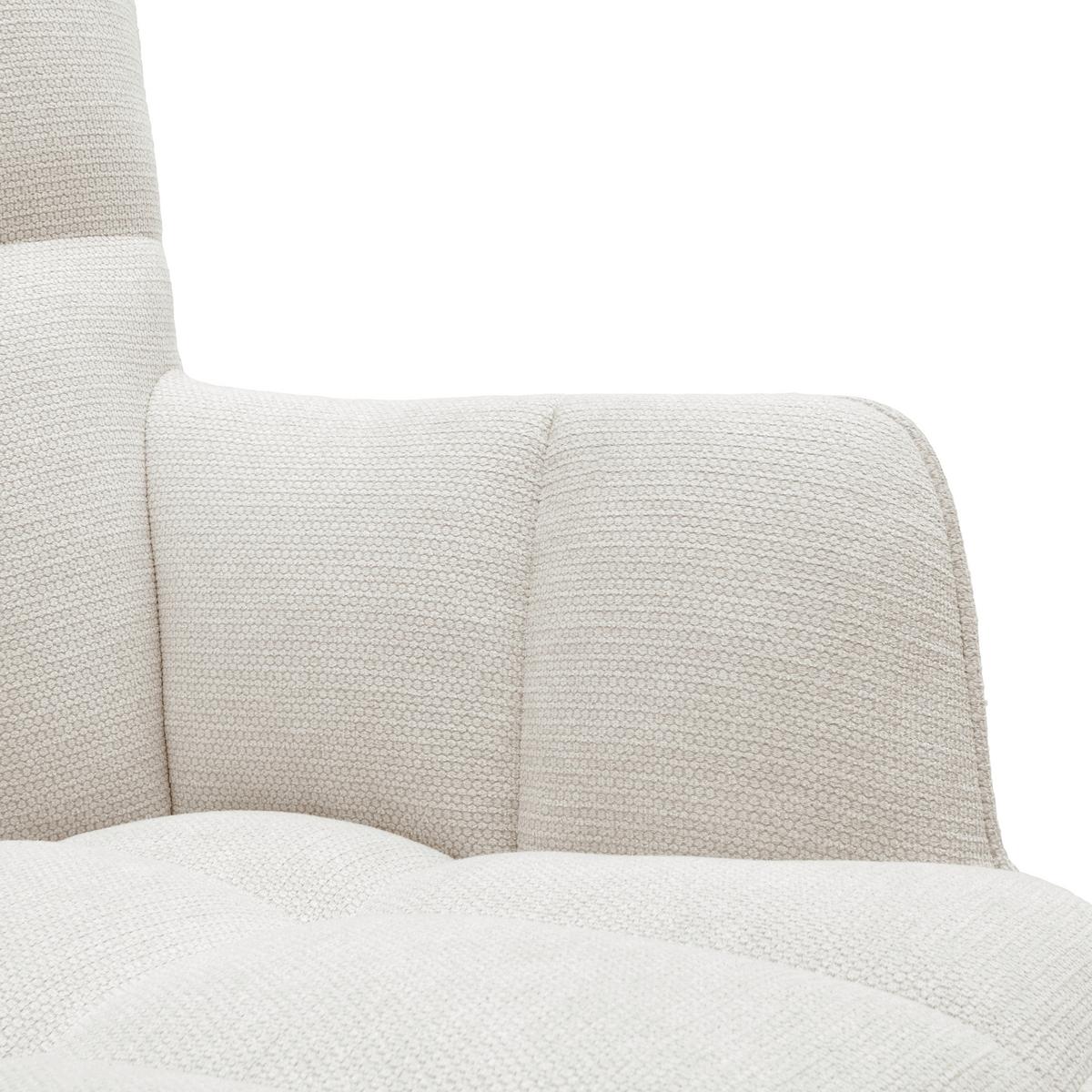 Křeslo s taburetem ALEX, béžová, max. 120 kg - černá/béžová, Moderní, kov/textil (68/100/78cm) - Mömax