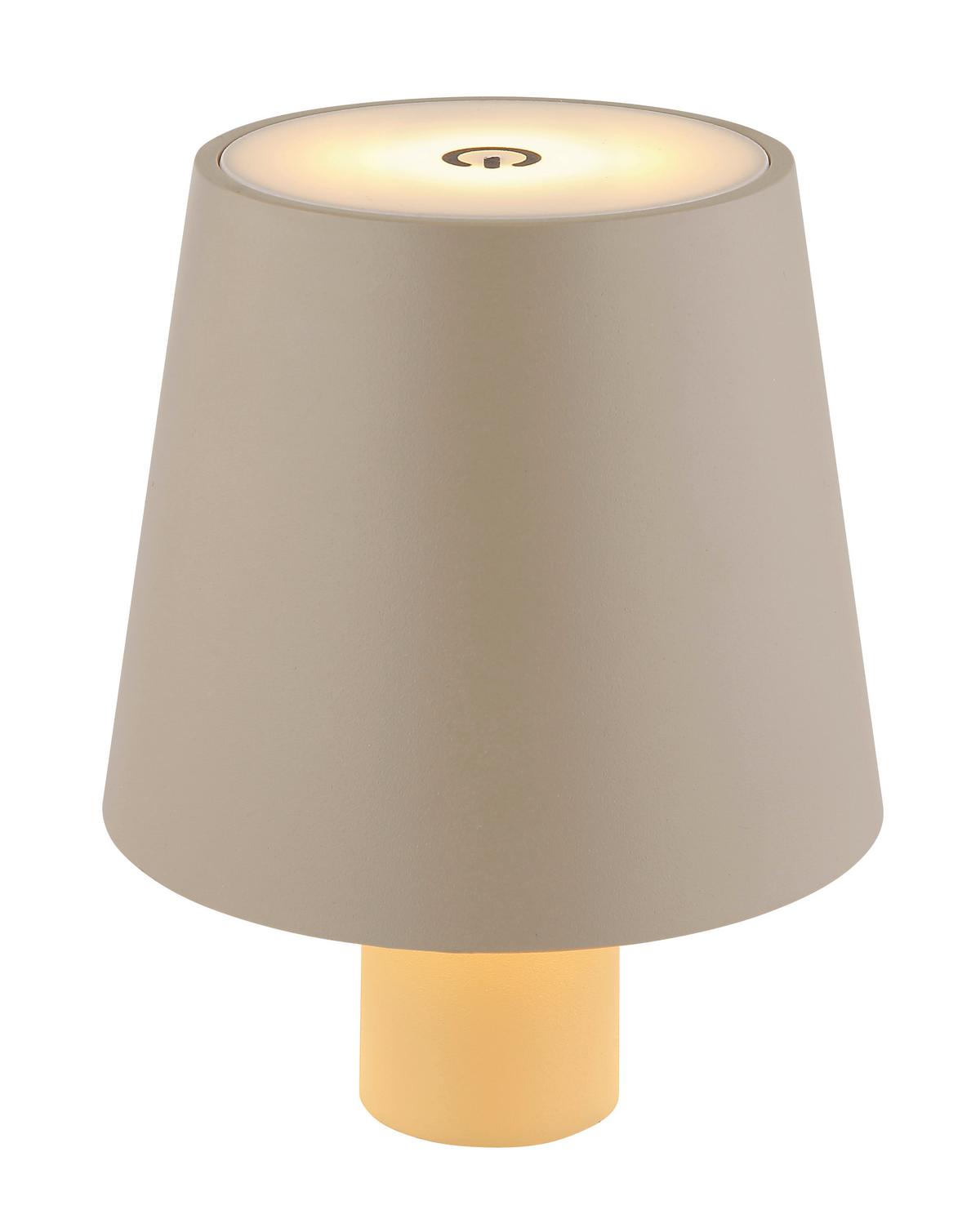 Akku-tischleuchte 58438ss Für Flaschenhals 3cm - Sandfarben, Trend, Kunststoff/Metall (10,6/13cm) - Globo