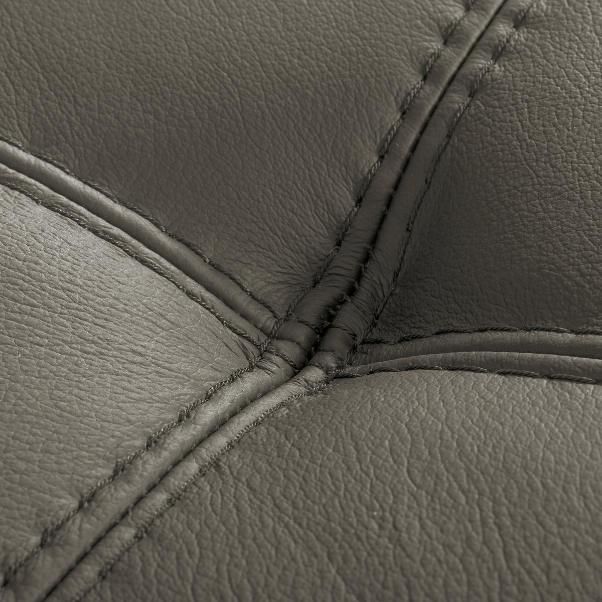 Ecksofa Torino Teilleder Schlammfarben 173x247 - Schlammfarben/Schwarz, Design, Leder/Textil (173/247cm) - Livetastic