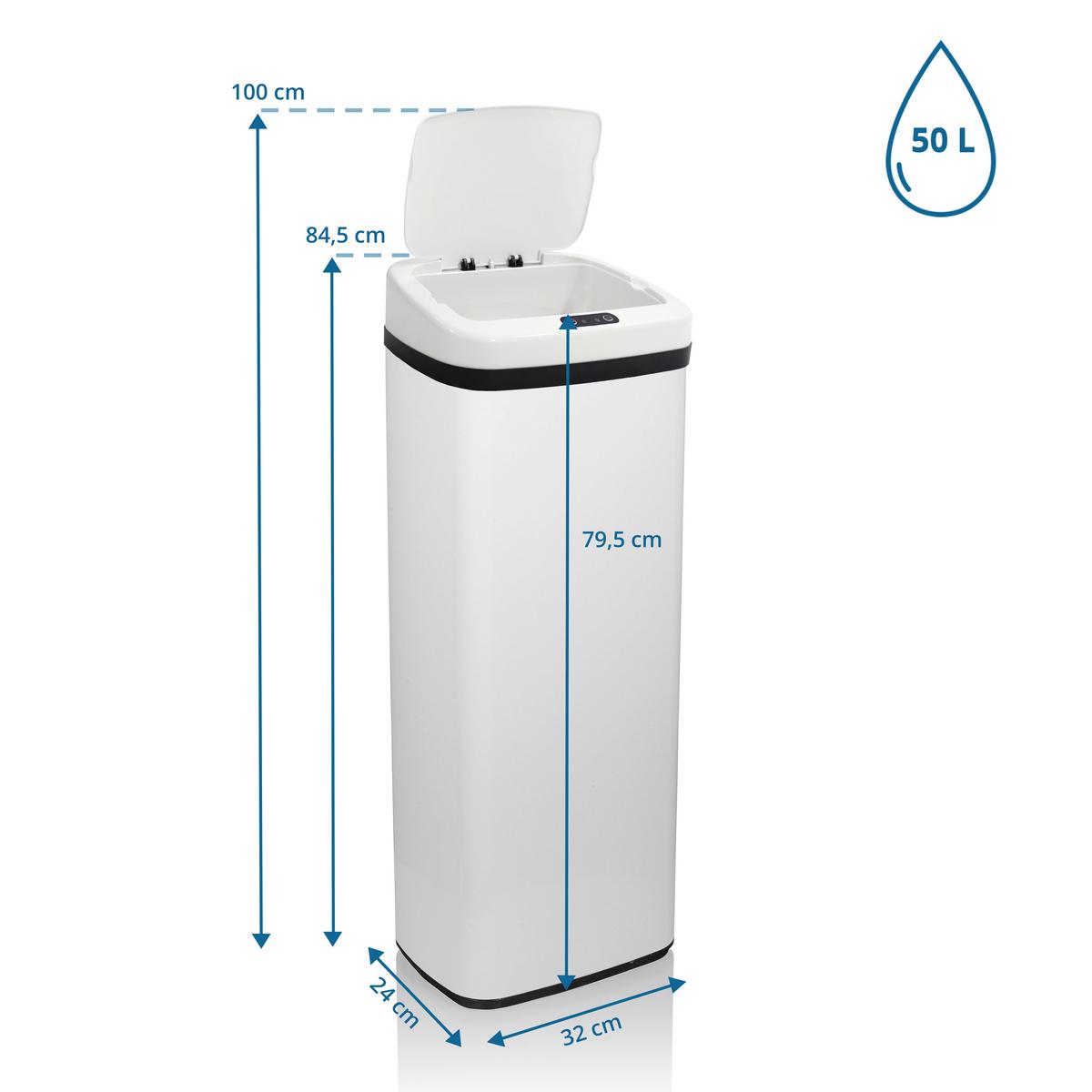 Abfallsammler Clean V - Schwarz, Basics, Kunststoff/Metall (32/83/24cm) - MID.YOU