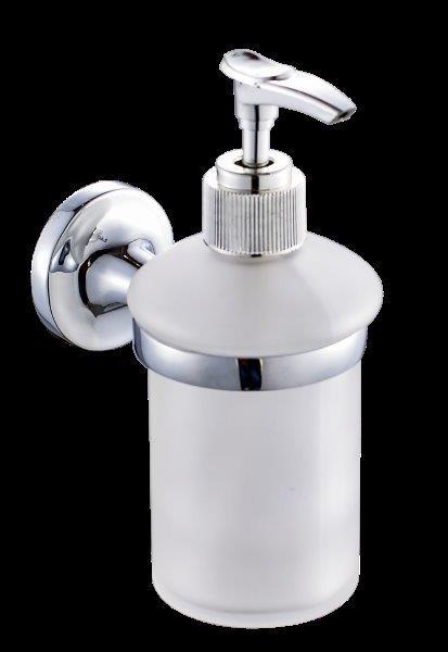 Folyékonyszappan Adagoló Gongher 1009 - krómszínű/fehér, Konventionell, üveg/fém