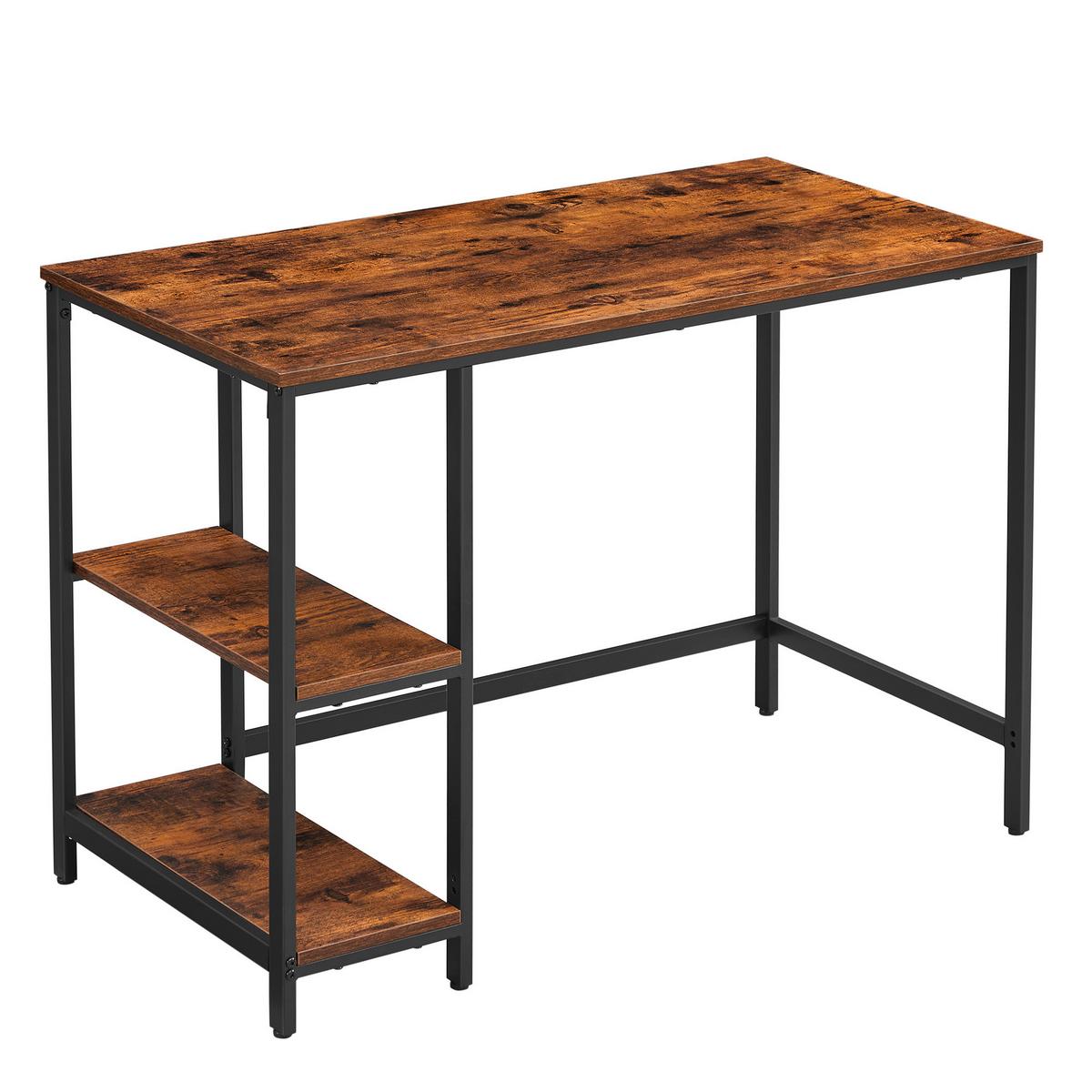 Schreibtisch Mit Stauraum B: 50 Cm, H: 75 Cm, Iron - Schwarz/Braun, Basics, Holzwerkstoff/Metall (100/50/75cm) - Boxxx