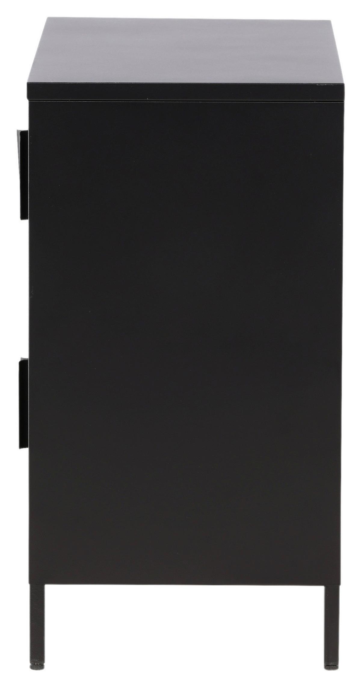 Sideboard Nett - Schwarz, Design, Metall (90/75/40cm) - Livetastic