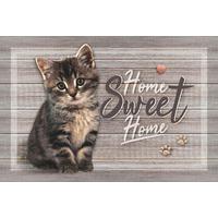 Fußmatte Luna 40x60 Cm Katzenmotiv Rutschfest - Multicolor, Basics, Textil (40/60cm)