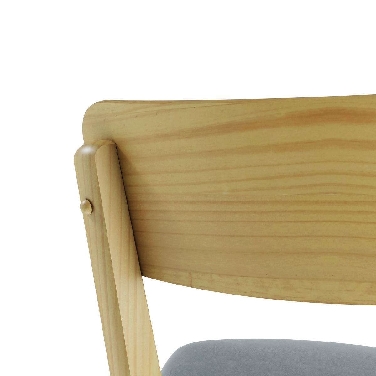 Stuhl-Set Mahoe Naturfarben Echtholz Beine 2er-Set - Naturfarben/Grau, MODERN, Holz/Textil (51,5/80,5/49cm) - MID.YOU