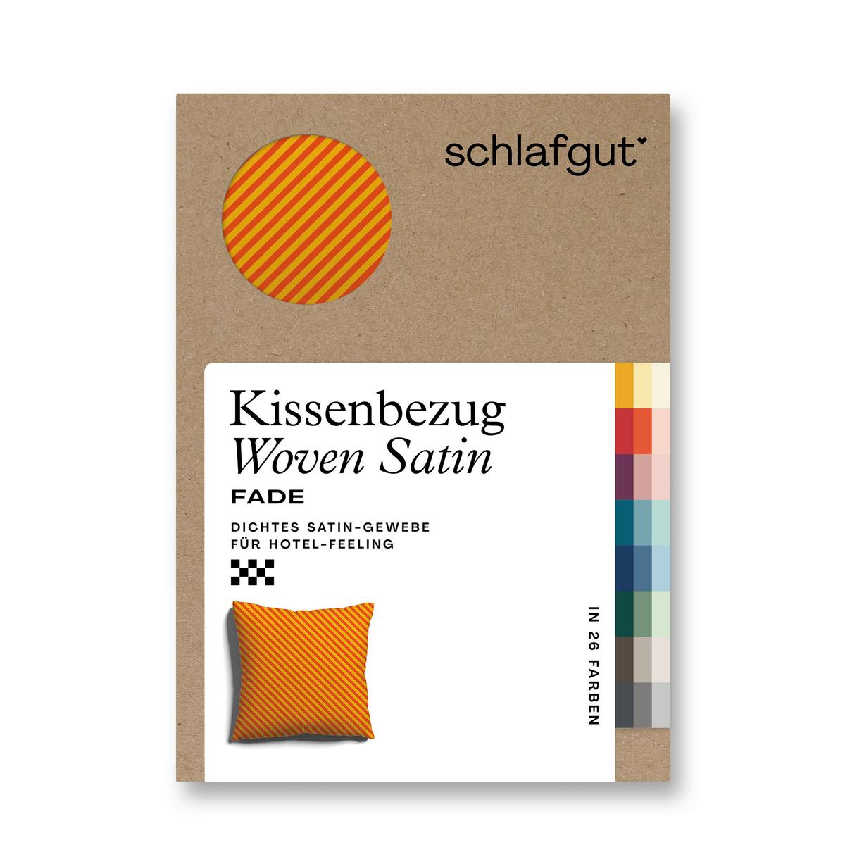Kissenhülle Woven Satin Fade - Gelb/Rot, Basics, Textil (40/40cm) - Schlafgut
