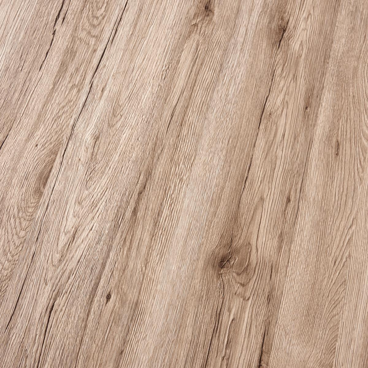Esstisch Leeds - Schwarz/Naturfarben, LIFESTYLE, Holzwerkstoff/Metall (120/76/120cm) - Livetastic