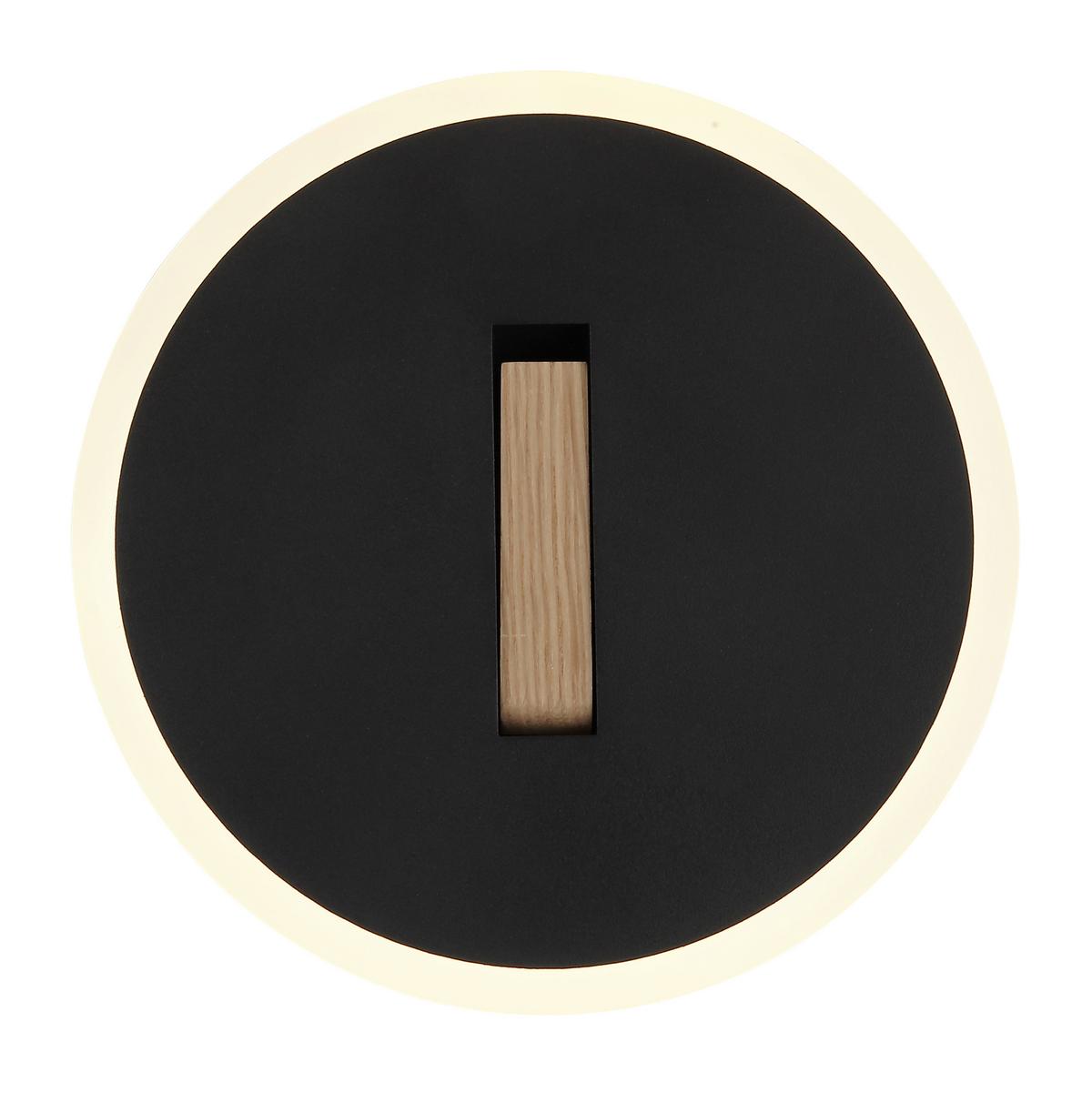LED-Wandleuchte 78410b Avery - Dunkelbraun/Schwarz, Design, Holzwerkstoff/Kunststoff (20,5/5cm) - Globo