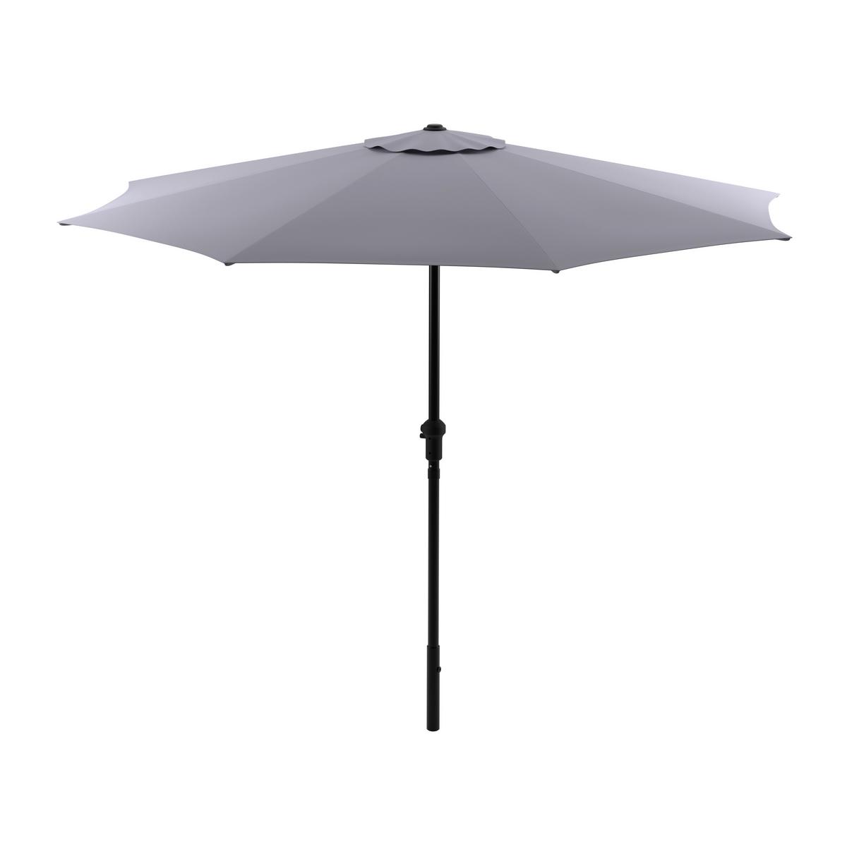 Sonnenschirm Kos D: 234 cm UV-Beständig dunkelgrau - Dunkelgrau/Hellgrau, MODERN, Textil/Metall (234cm) - Beldano