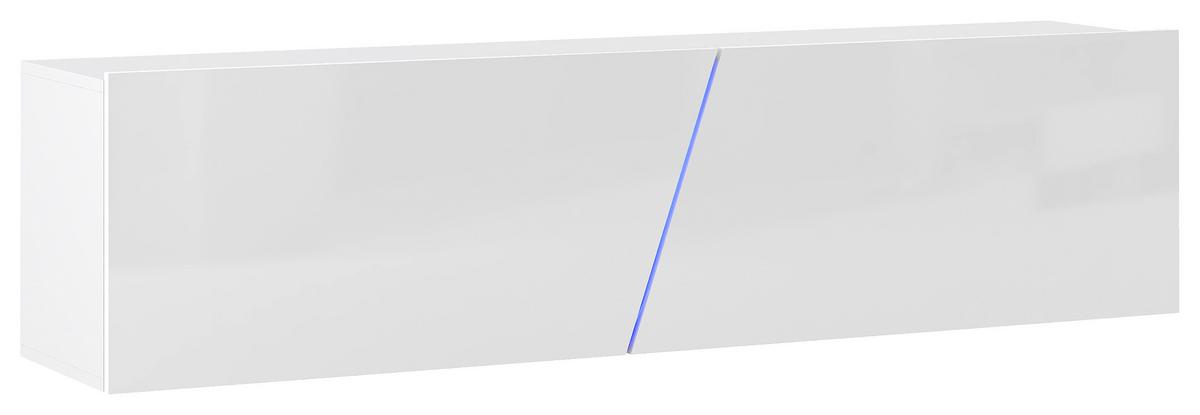 Tv-lowboard Slant 160 B: 160 Cm Weiß - Schwarz/Weiß, Design, Holzwerkstoff (160/35/40cm) - Livetastic