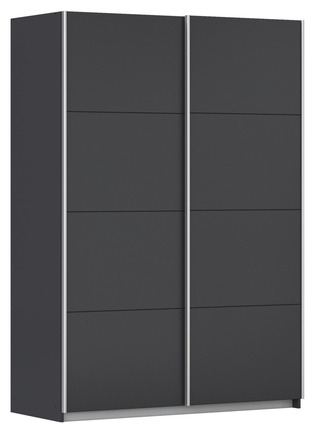 Schwebetürenschrank Subito - Graphitfarben, MODERN, Holzwerkstoff (136/197/61cm) - Rauch Möbel