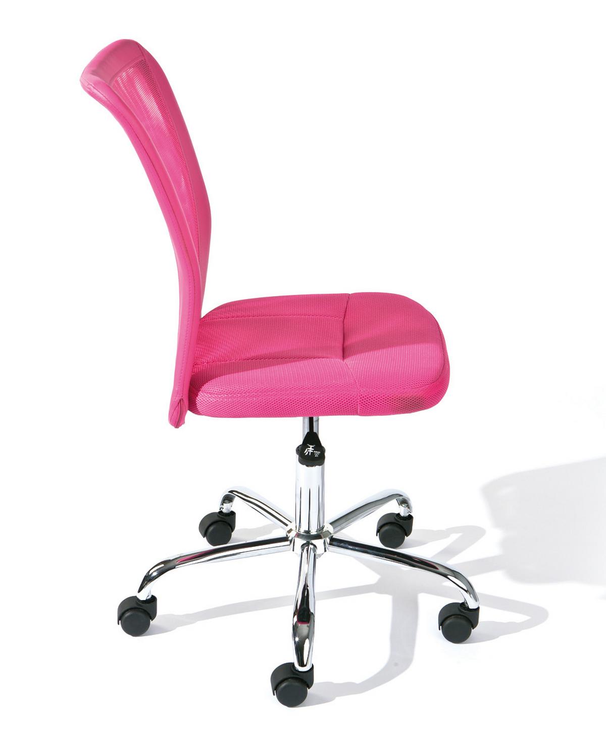 Jugenddrehstuhl Bonnie Pink - Chromfarben/Pink, Basics, Kunststoff/Textil (43/88-98/56cm) - MID.YOU