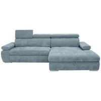Rohová sedačka VEGAS, pravá, mätovozelená ženilka - mätovozelená/strieborná, Design, drevo/textil (294/173cm)
